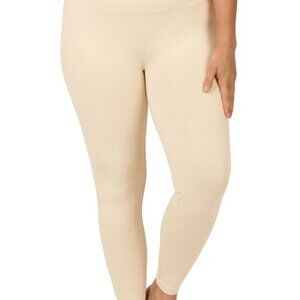 Zenana 1-3X Premium Cotton Wide Waistband Full Length Leggings - Taupe
